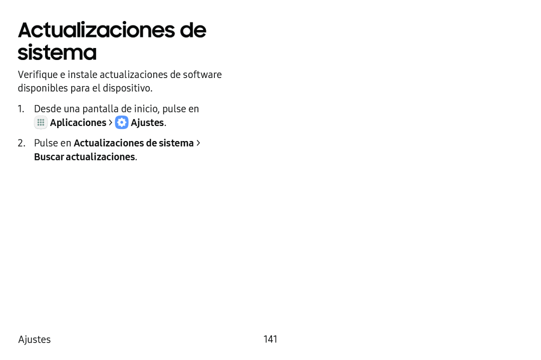 Actualizaciones de sistema Galaxy Tab S3 Verizon