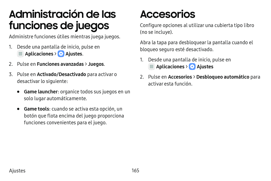 Administración de las funciones de juegos Galaxy Tab S3 Verizon