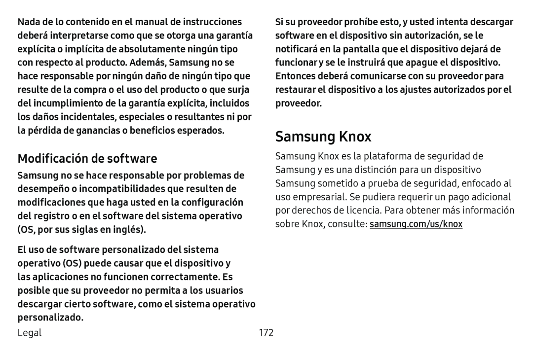 Modificación de software Samsung Knox