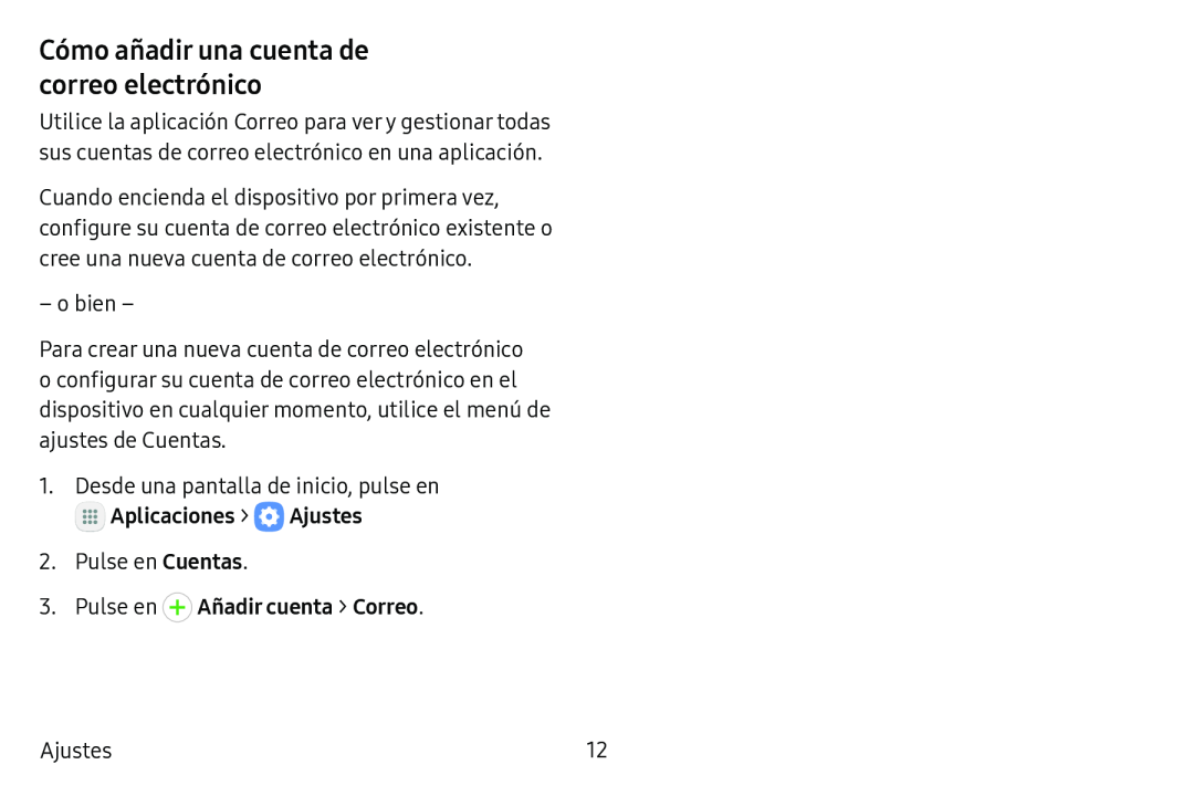 Cómo añadir una cuenta de correo electrónico