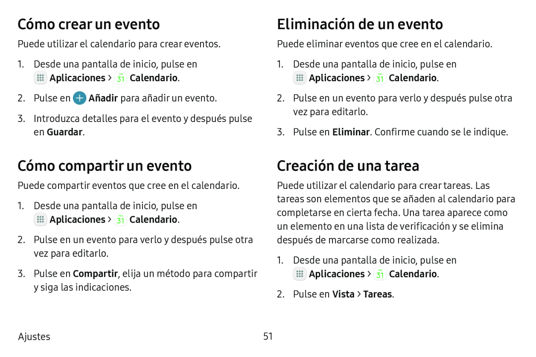 Creación de una tarea Galaxy Tab S3 Verizon