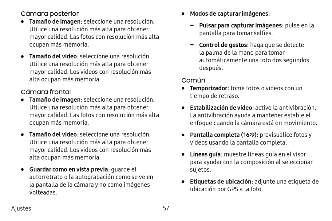 Líneas guía Galaxy Tab S3 Verizon