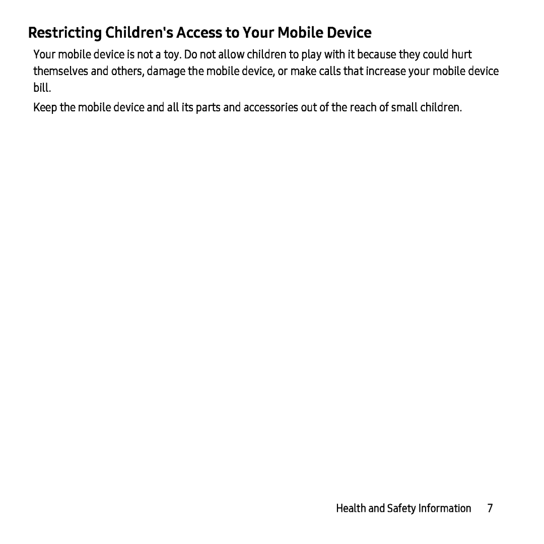 Restricting Children's Access to Your Mobile Device Galaxy Tab S2 9.7 Refresh AT&T