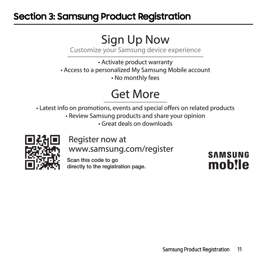 Section 3: Samsung Product Registration