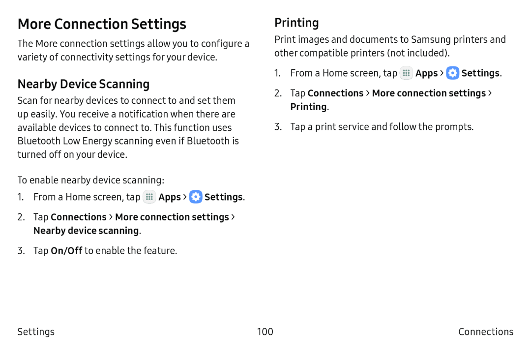 Nearby Device Scanning Printing