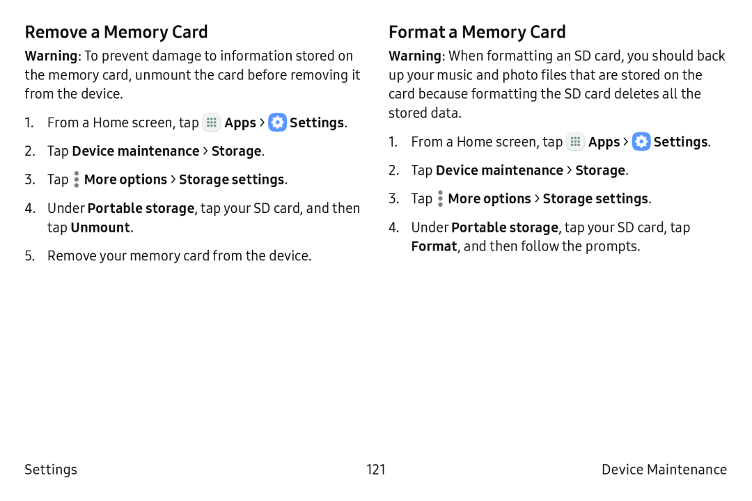 Format a Memory Card Galaxy Tab S2 9.7 Refresh AT&T