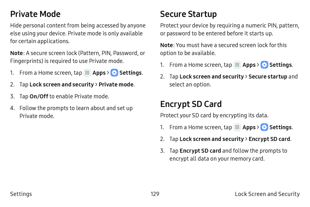 Encrypt SD Card Galaxy Tab S2 9.7 Refresh AT&T