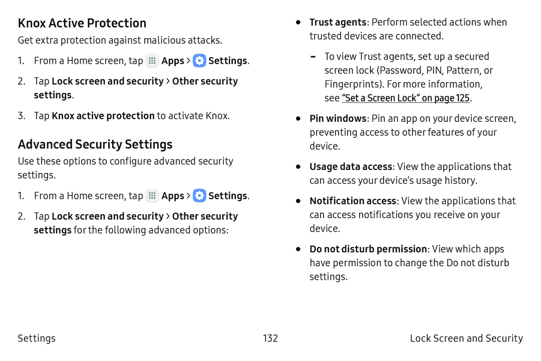 Advanced Security Settings Galaxy Tab S2 9.7 Refresh AT&T