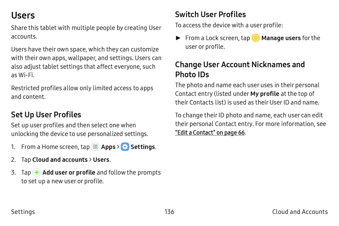 Switch User Profiles Galaxy Tab S2 9.7 Refresh AT&T