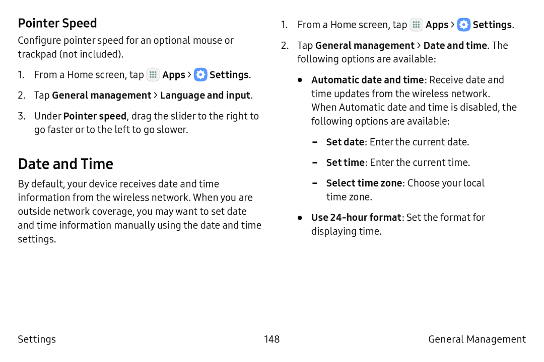 Pointer Speed Date and Time