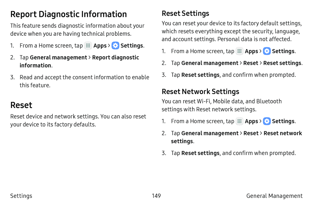 Reset Settings Galaxy Tab S2 9.7 Refresh AT&T