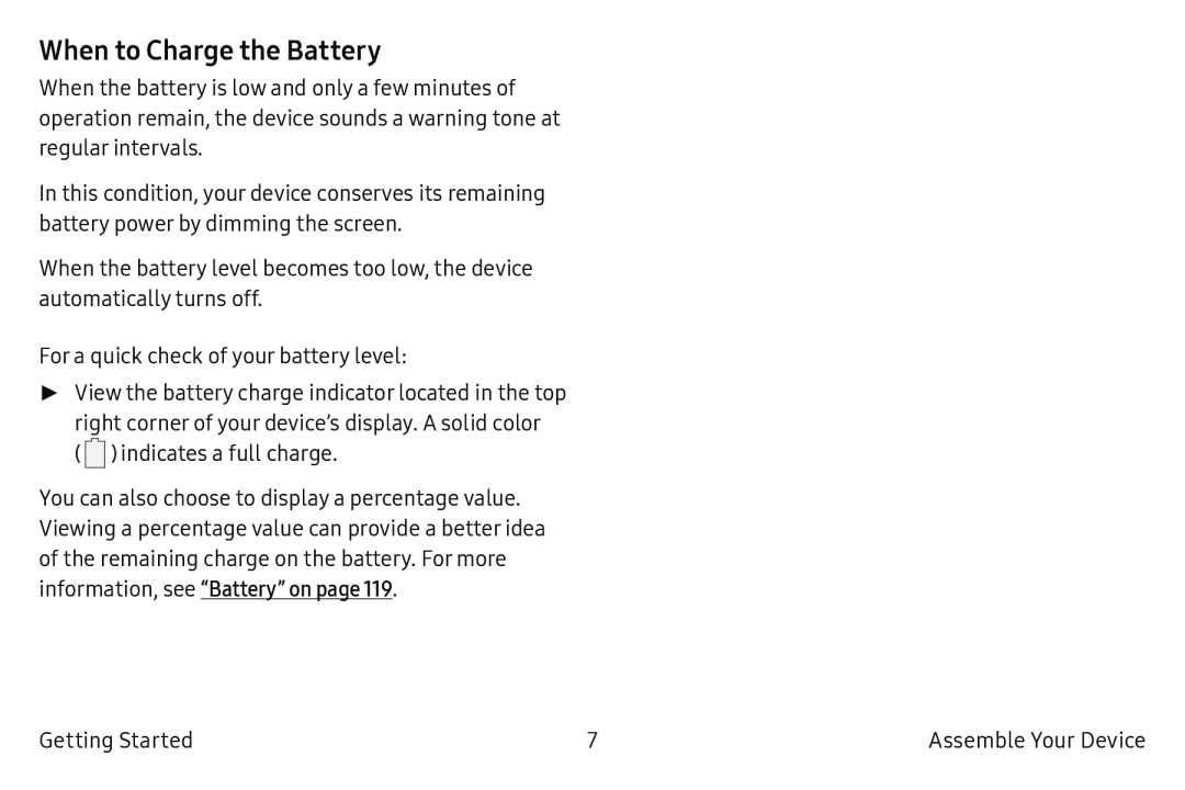 When to Charge the Battery Galaxy Tab S2 9.7 Refresh AT&T