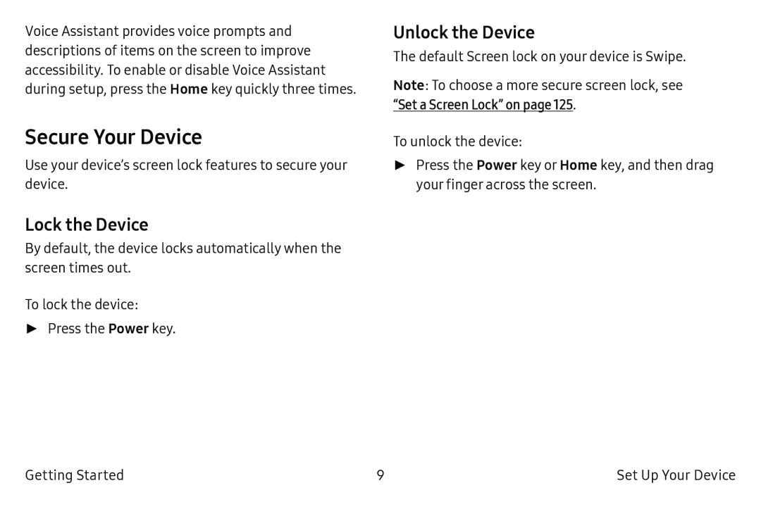 Lock the Device Galaxy Tab S2 9.7 Refresh AT&T