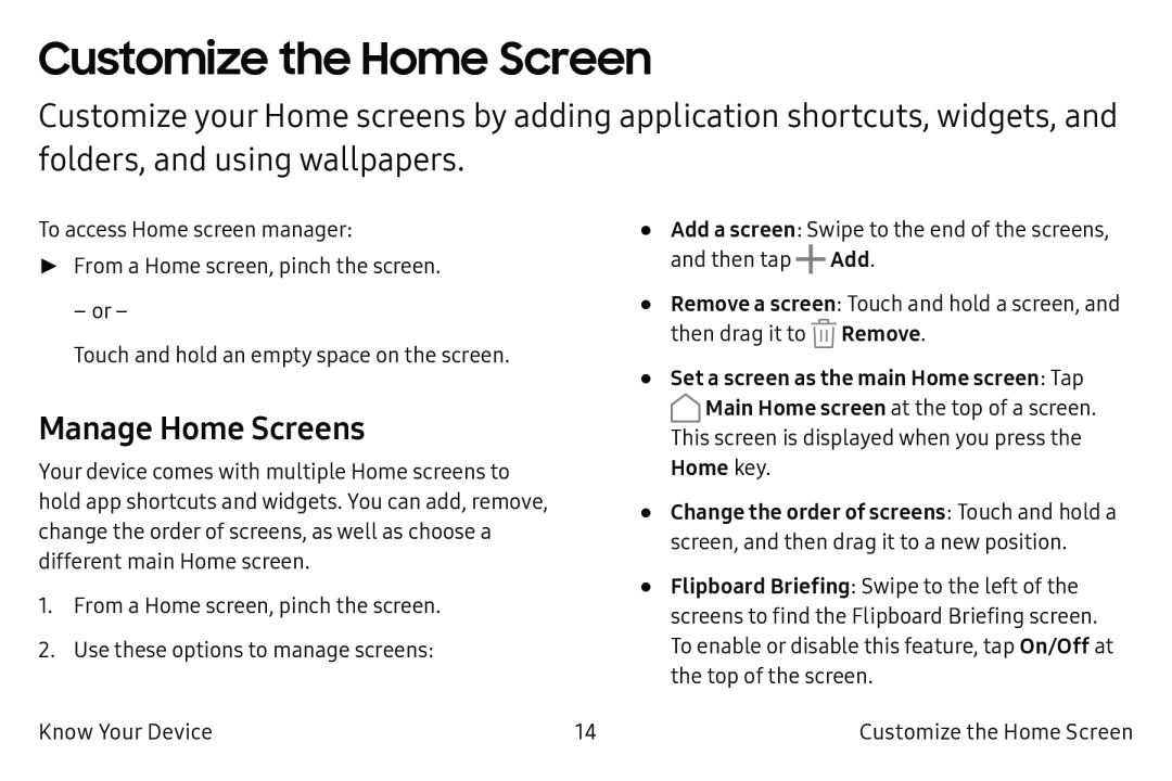 Manage Home Screens Galaxy Tab S2 9.7 Refresh AT&T