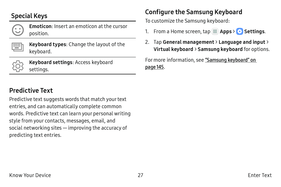 Configure the Samsung Keyboard Galaxy Tab S2 9.7 Refresh AT&T