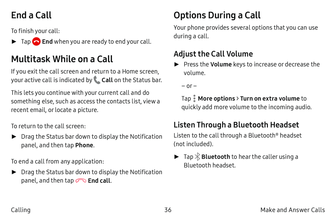 Adjust the Call Volume Listen Through a Bluetooth Headset