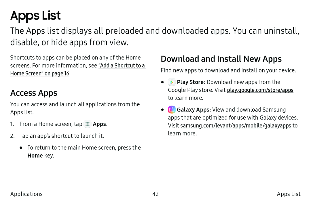 Access Apps Download and Install New Apps