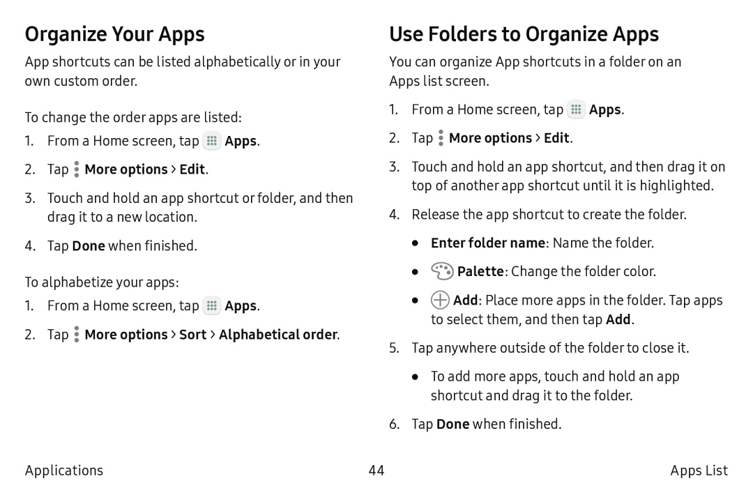 Organize Your Apps Galaxy Tab S2 9.7 Refresh AT&T