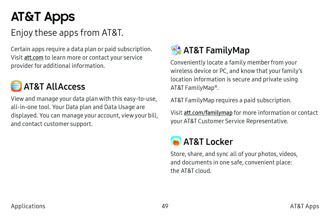 AT&T Apps Galaxy Tab S2 9.7 Refresh AT&T