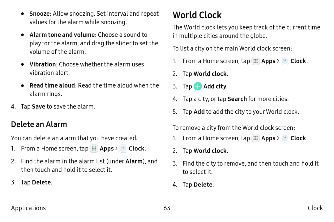 World Clock Galaxy Tab S2 9.7 Refresh AT&T