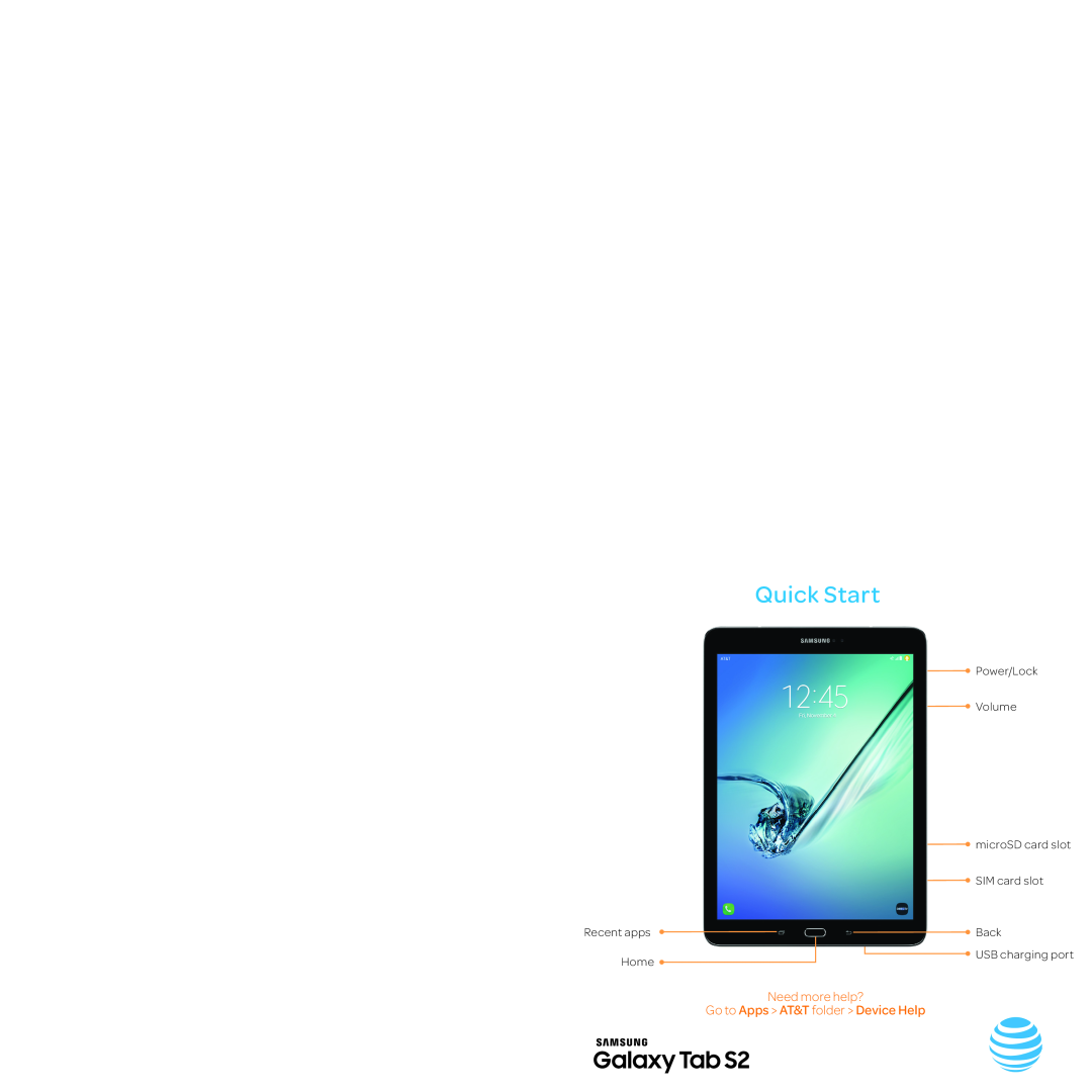 Go to Apps > AT&T folder > Device Help Galaxy Tab S2 9.7 Refresh AT&T
