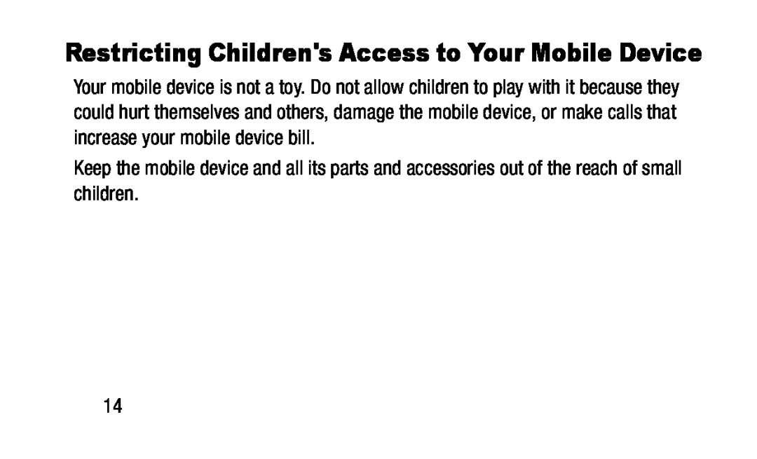 Restricting Children's Access to Your Mobile Device Galaxy Tab S2 9.7 Refresh Wi-Fi