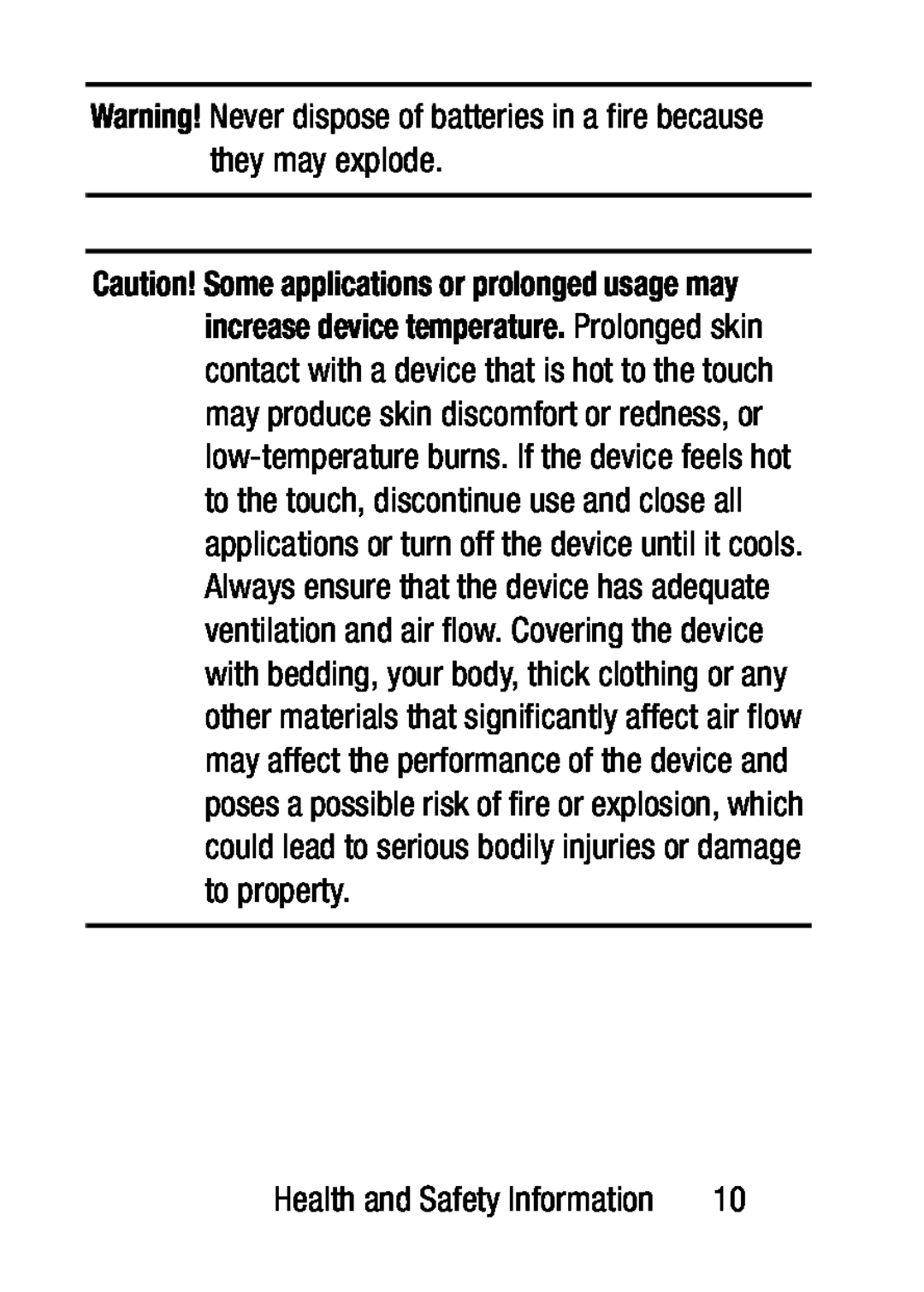 Warning! Never dispose of batteries in a fire because they may explode Galaxy Tab S2 9.7 Verizon