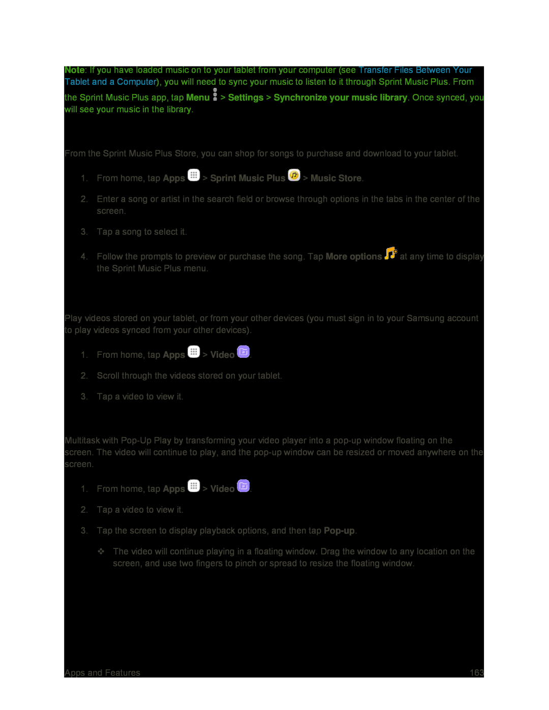 Purchase and Download Music from the Sprint Music Plus Store Galaxy Tab S2 9.7 Sprint