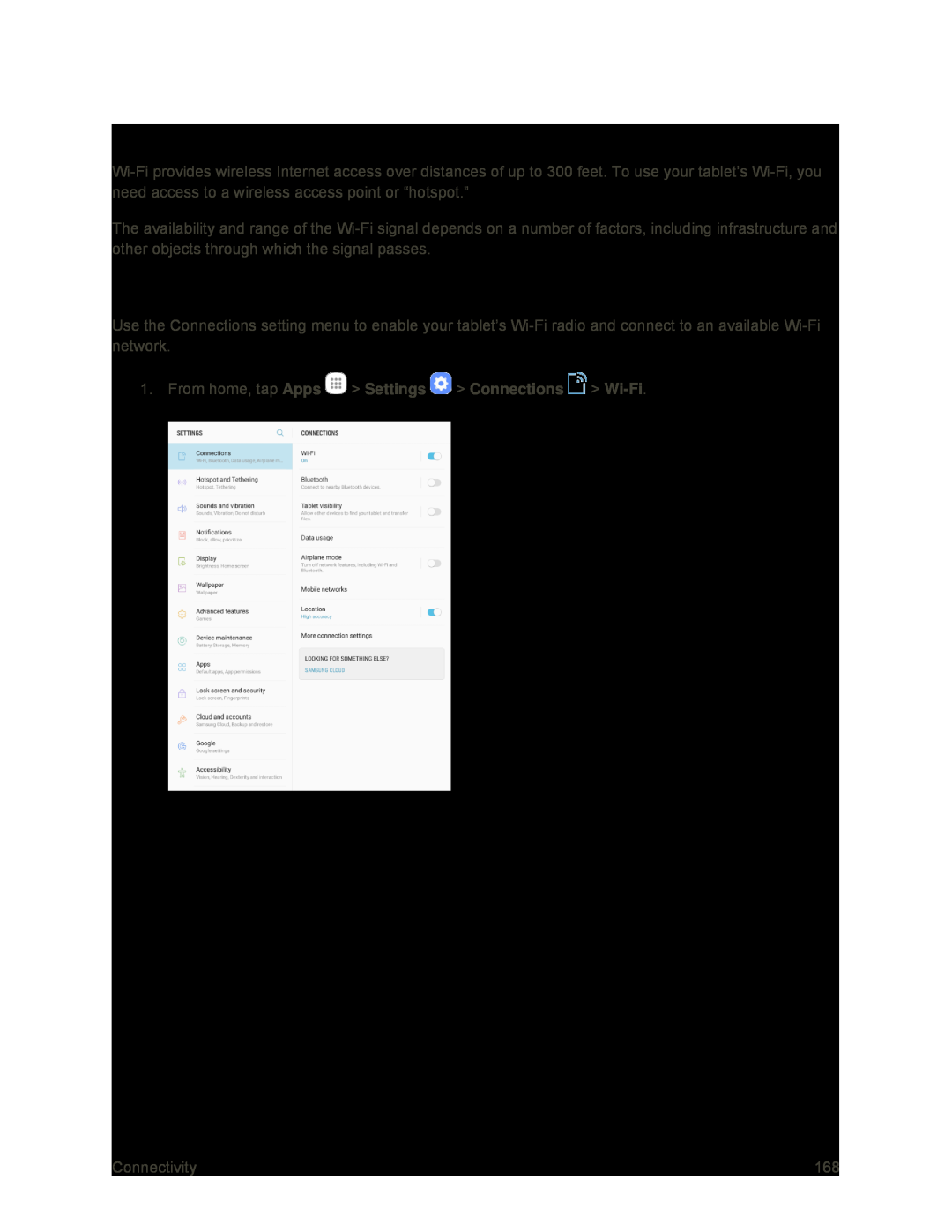 Turn Wi-FiOn and Connect to a Wireless Network Wi-Fi