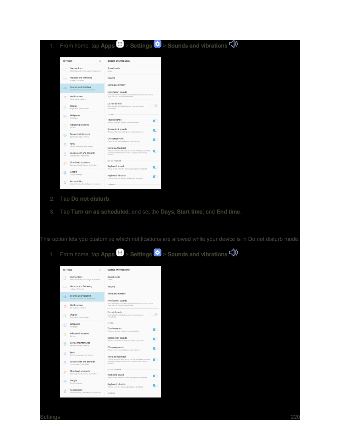 Allow Exceptions Galaxy Tab S2 9.7 Sprint