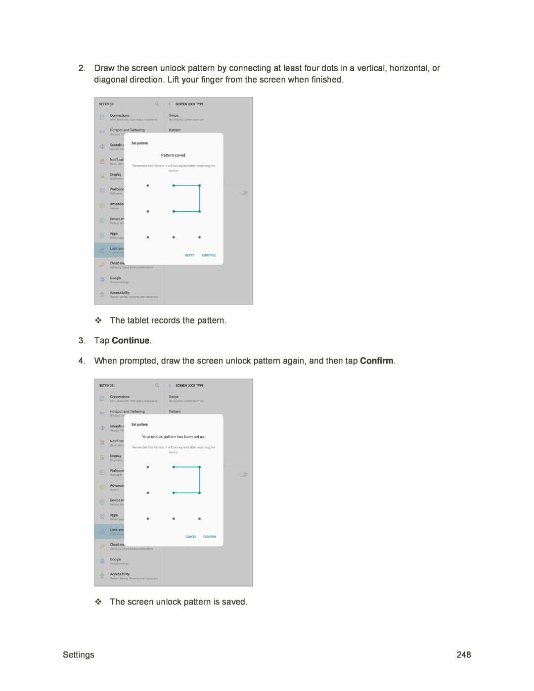 3.Tap Continue Galaxy Tab S2 9.7 Sprint