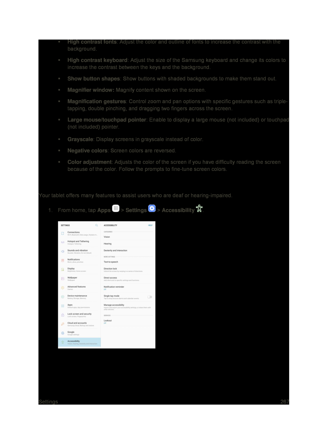 Hearing Accessibility Settings