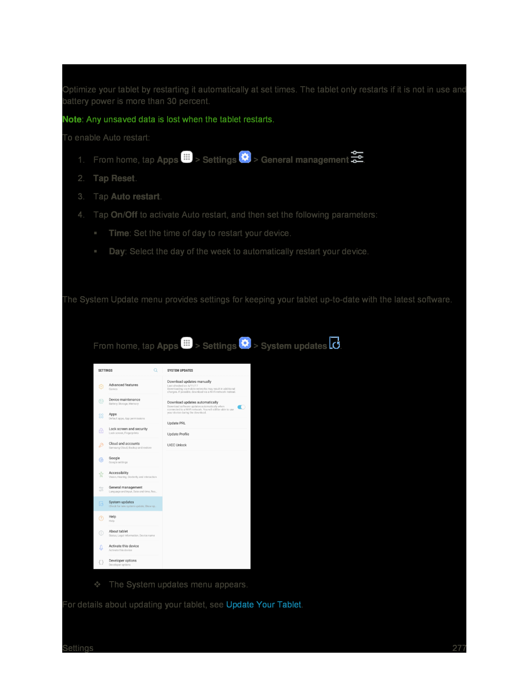 System Updates Galaxy Tab S2 9.7 Sprint