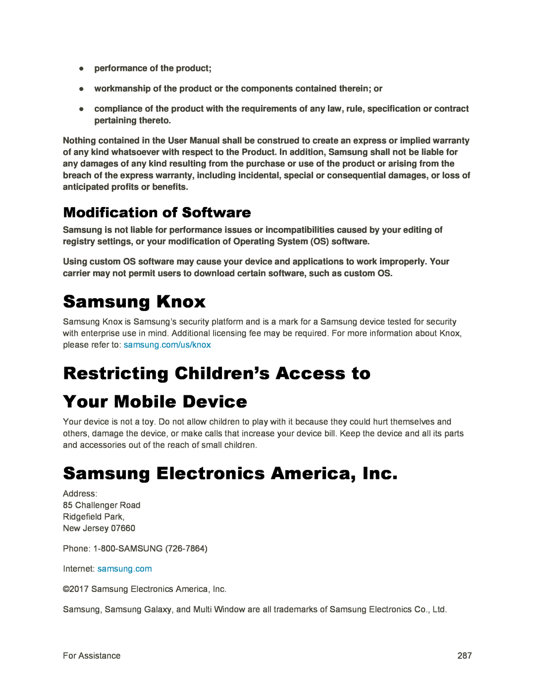 Modification of Software Samsung Knox