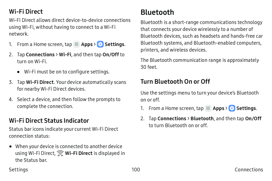 Turn Bluetooth On or Off Galaxy Tab S2 9.7 AT&T