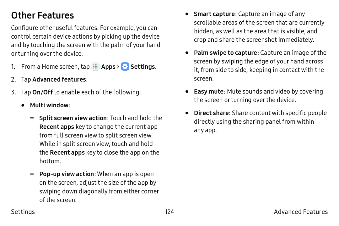 Other Features Galaxy Tab S2 9.7 AT&T