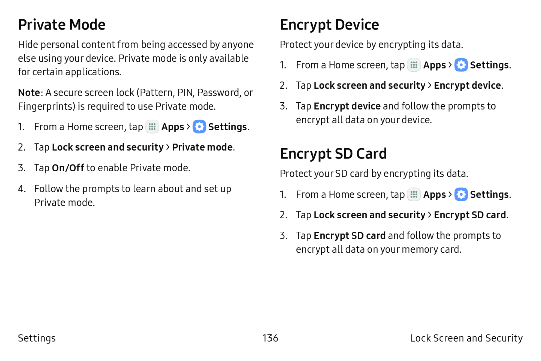 Encrypt Device Galaxy Tab S2 9.7 AT&T