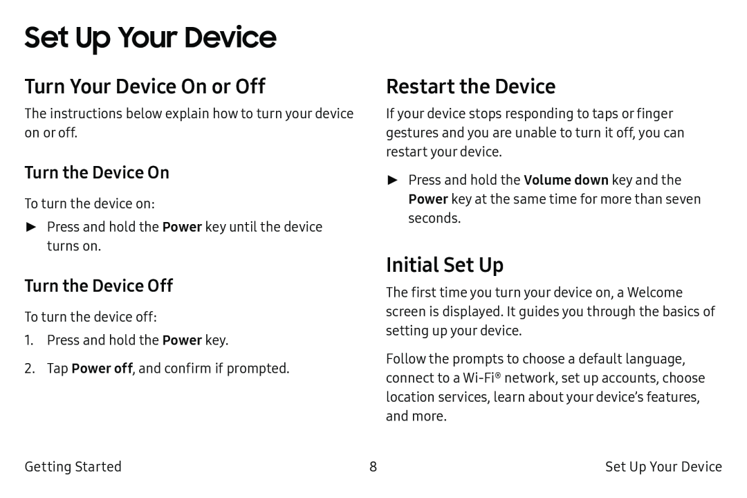 Turn Your Device On or Off Galaxy Tab S2 9.7 AT&T