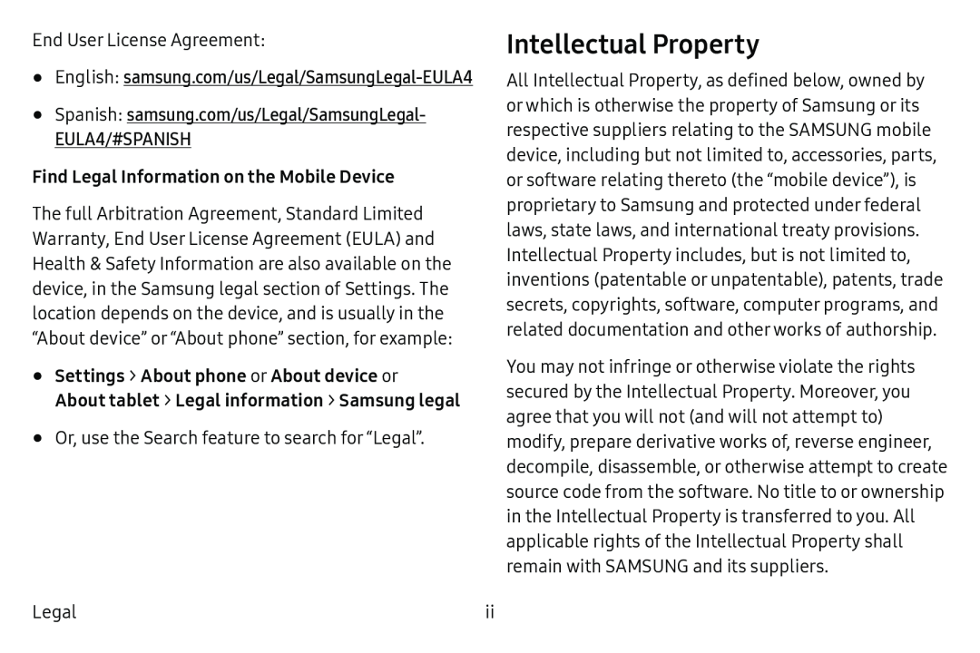Intellectual Property Galaxy Tab S2 9.7 AT&T