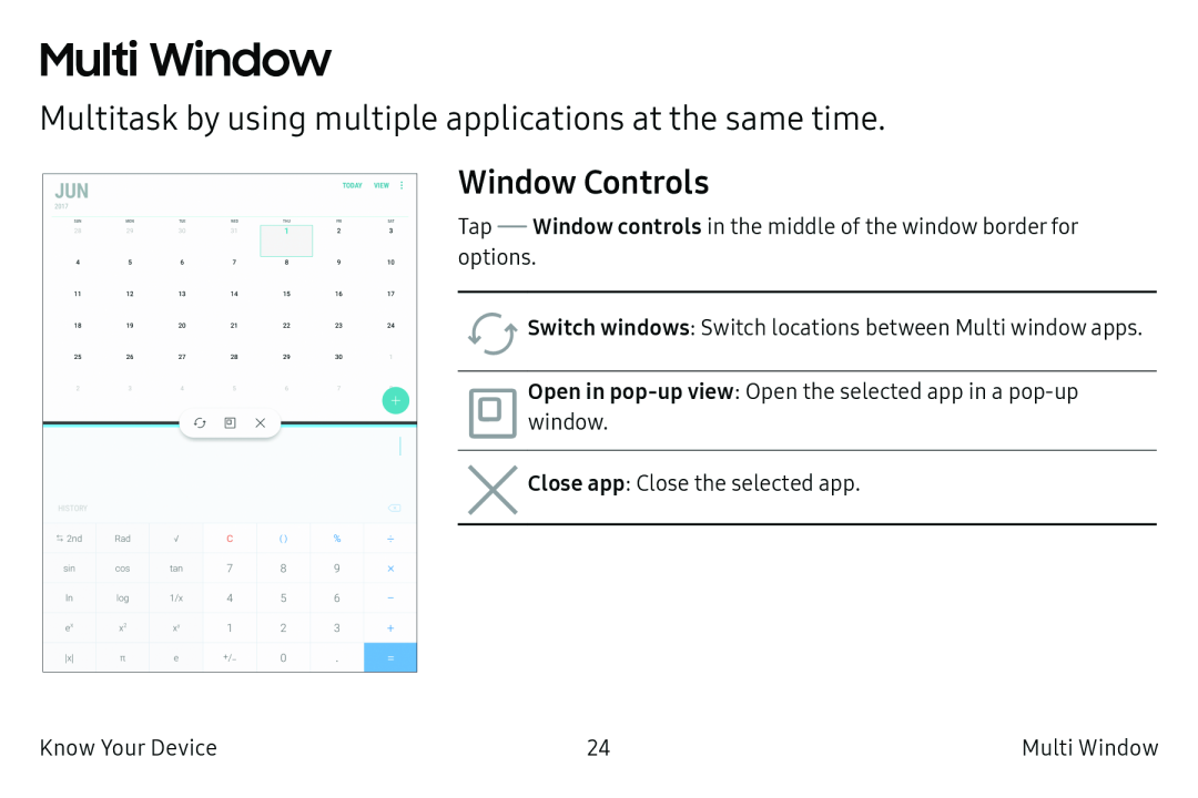 Window Controls Galaxy Tab S2 9.7 AT&T