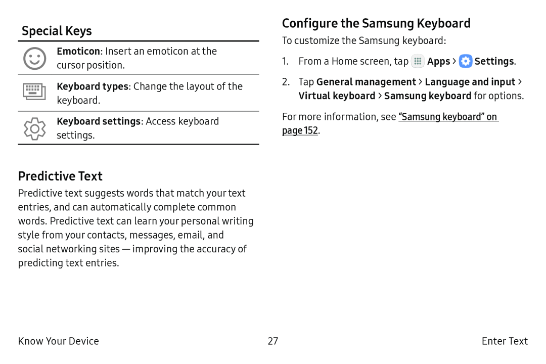 Predictive Text Configure the Samsung Keyboard