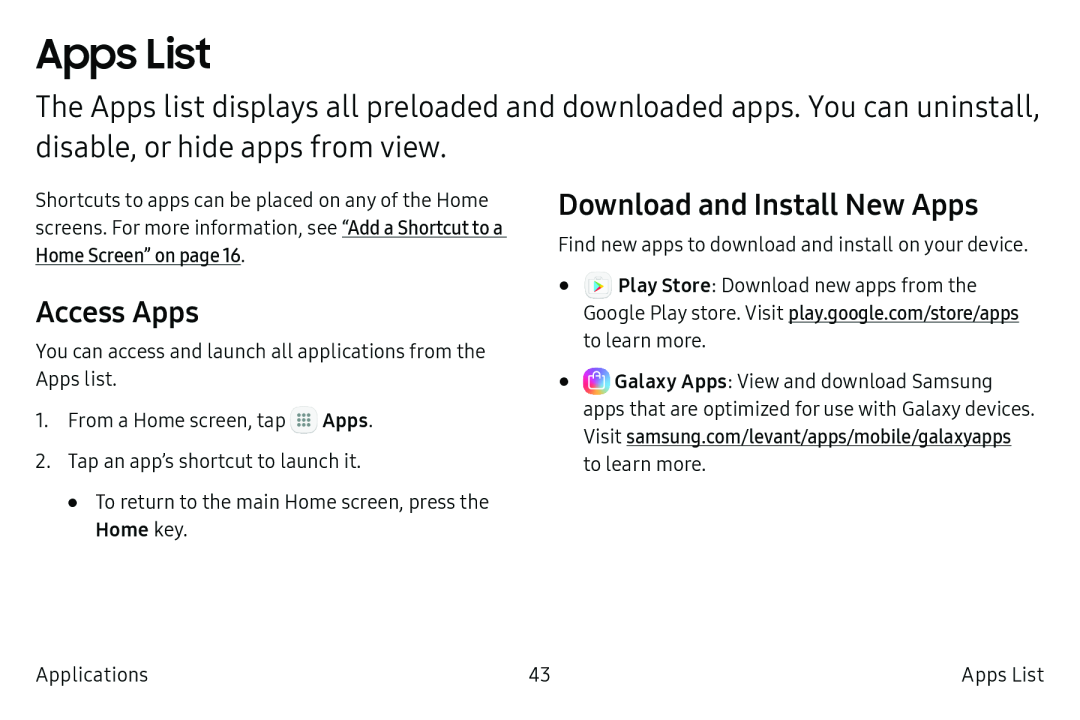 Access Apps Download and Install New Apps