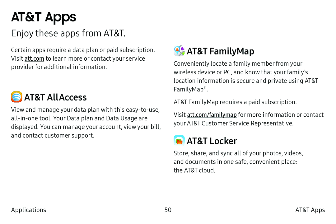 AT&T Apps Galaxy Tab S2 9.7 AT&T