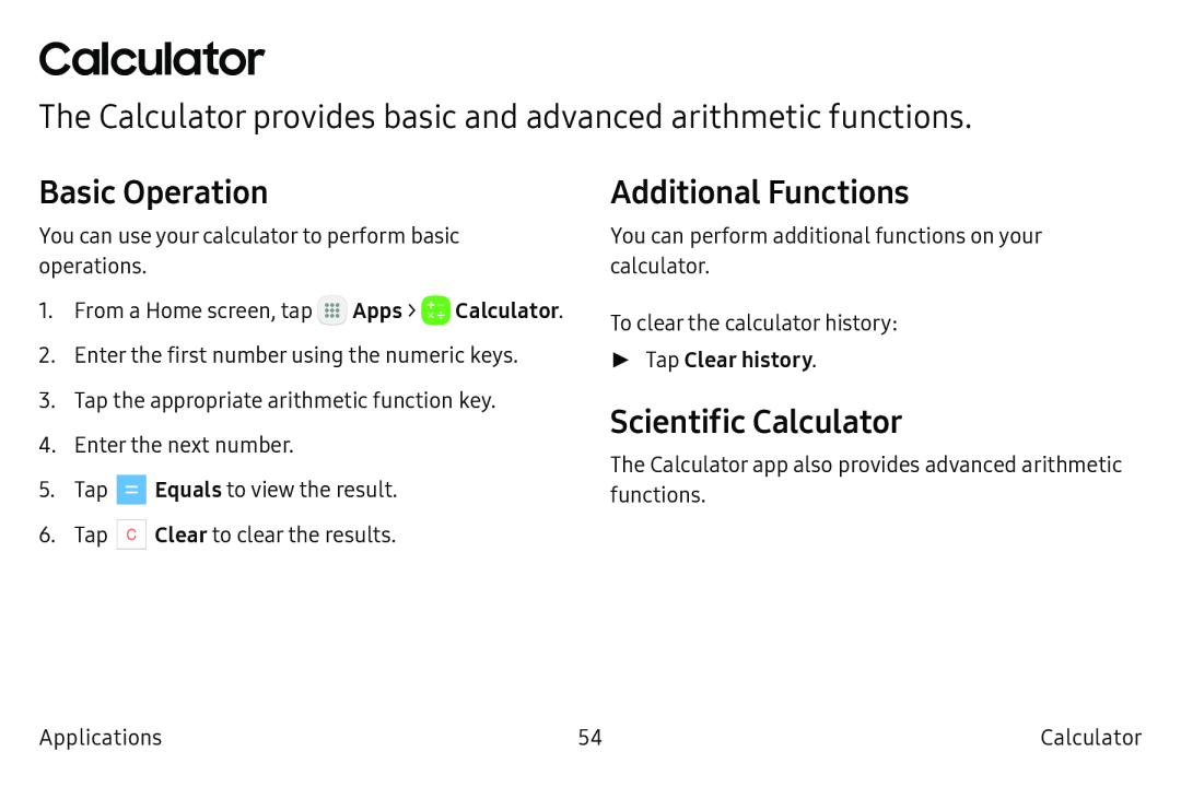 Basic Operation Additional Functions