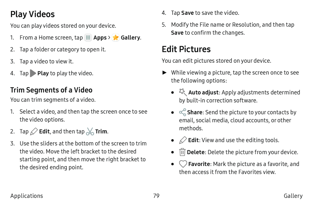 Trim Segments of a Video Galaxy Tab S2 9.7 AT&T