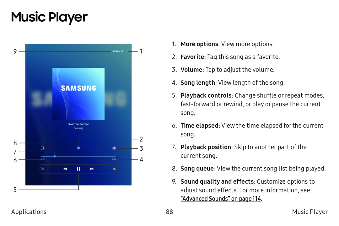 Music Player Galaxy Tab S2 9.7 AT&T