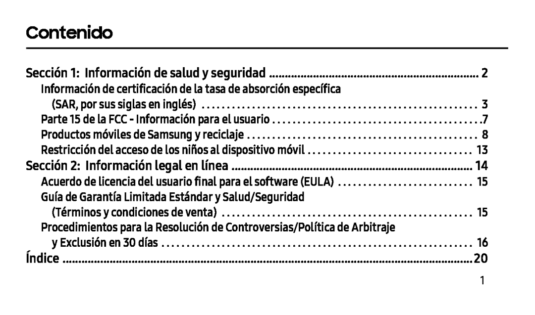 Información de certificación de la tasa de absorción específica Guía de Garantía Limitada Estándar y Salud/Seguridad