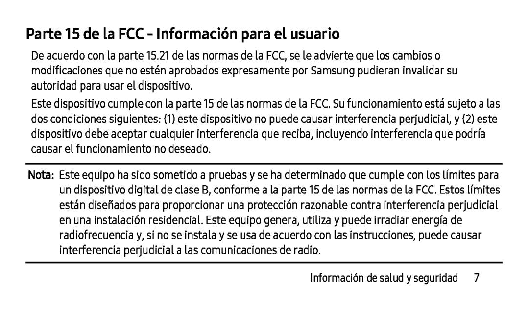 Parte 15 de la FCC - Información para el usuario Galaxy Tab S2 9.7 T-Mobile