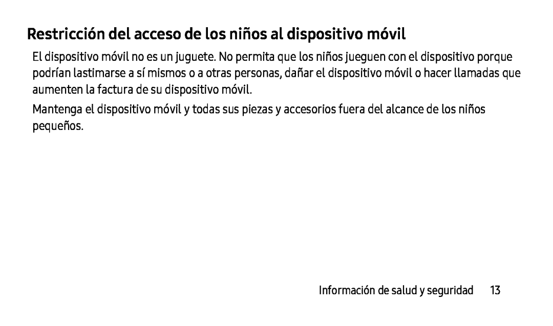 Restricción del acceso de los niños al dispositivo móvil