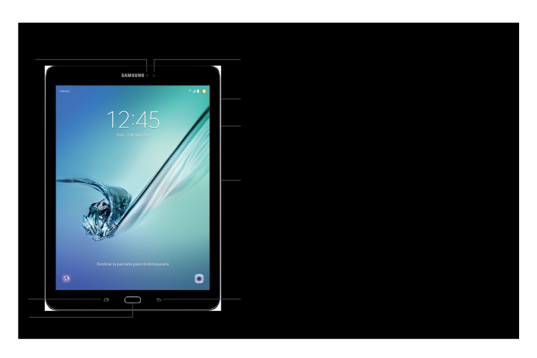 Vista delantera Galaxy Tab S2 9.7 T-Mobile